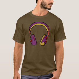 Camiseta auriculares dj de color