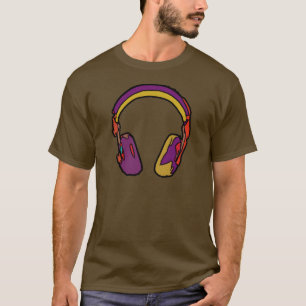 Camiseta auriculares dj de color