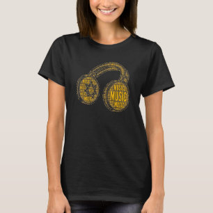 Camiseta Auriculares Dj Música Músico Para Mamá