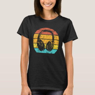 Camiseta Auriculares Dj Retro Productor De Música
