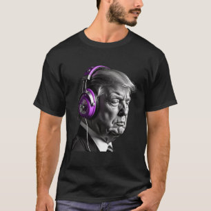 Camiseta Auriculares Donald Trump Divertido Presidente Arte