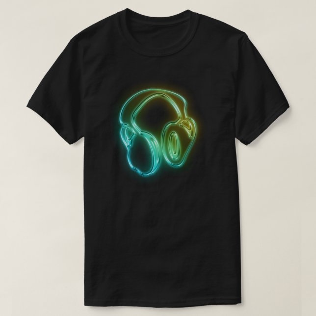 Camiseta Auriculares eléctricos de DJ (Diseño del anverso)