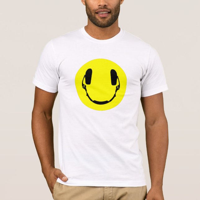 Camiseta Auriculares felices de la cara (Anverso)