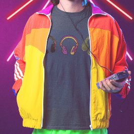 Camiseta Auriculares geniales de dj de música