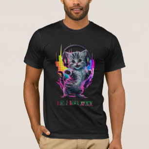 Camiseta Auriculares inalámbricos Art T-Shirt _ Cute Kitten