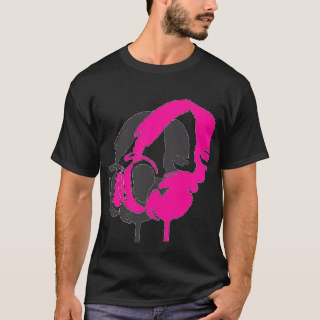 Camiseta auriculares masculinos (Anverso)