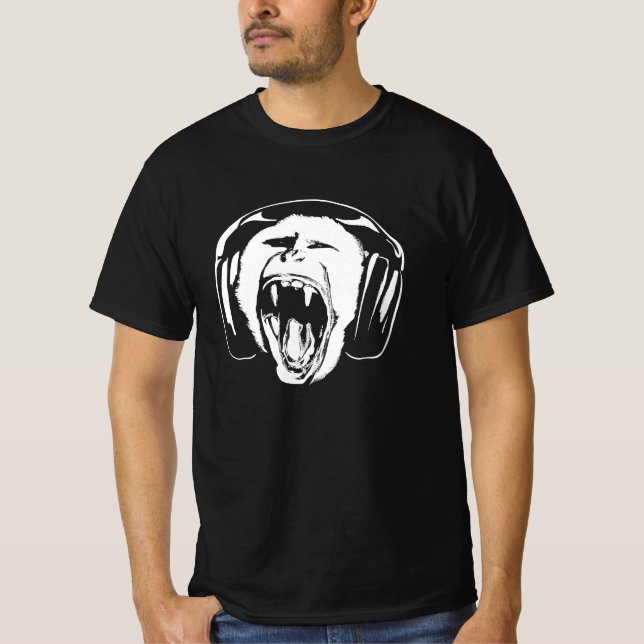 Camiseta Auriculares Monkey Music Lover (Anverso)