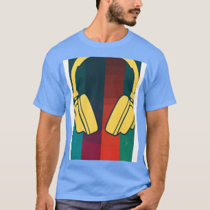 Camiseta Auriculares para DJ de música retro 1