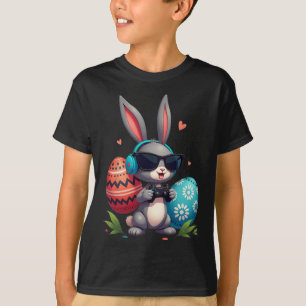 Camiseta Auriculares Para Juegos Del Conejo De Pascua Jugue