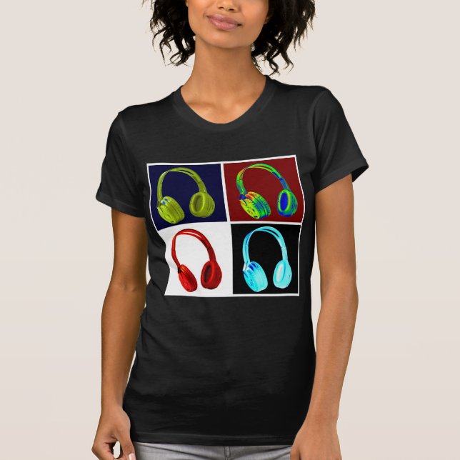Camiseta Auriculares Pop Art (Anverso)