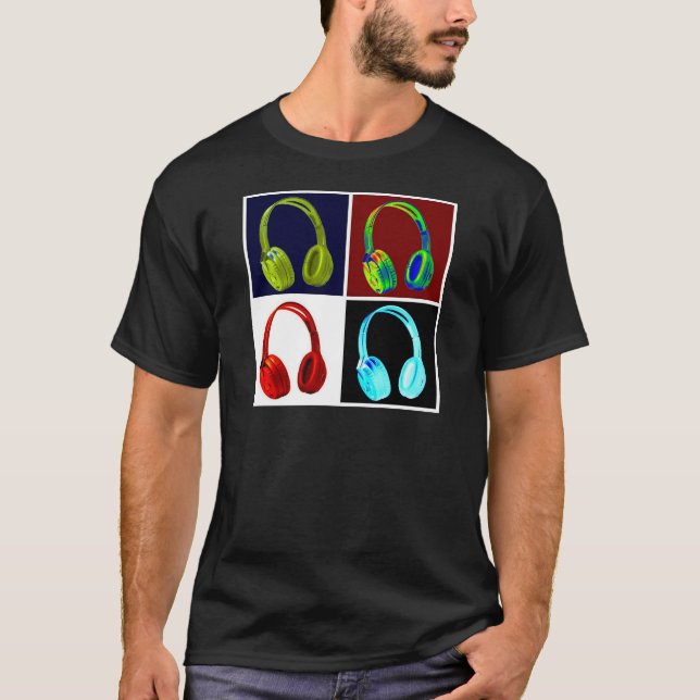 Camiseta Auriculares Pop Art (Anverso)