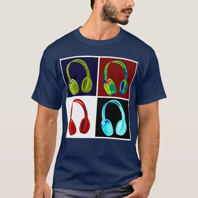 Camiseta Auriculares Pop Art (Anverso)