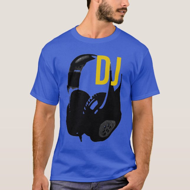 Camiseta Auriculares Pop Art DJ Disco Jockey (Anverso)