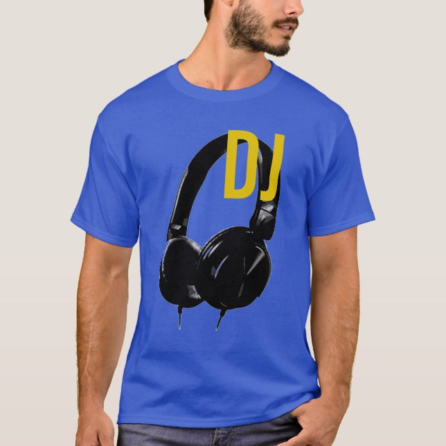 Camiseta Auriculares Pop Art DJ Disco Jockey (Anverso)