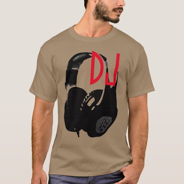 Camiseta Auriculares Pop Art DJ Disco Jockey (Anverso)