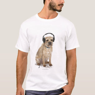 Camiseta Auriculares que llevan del pequeño perro