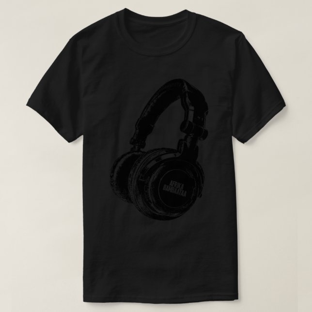 Camiseta Auriculares retro Afrika Bambaataa (Diseño del anverso)