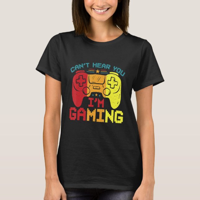 Camiseta Auriculares Retro Gamer Lo siento No Te Escucho So (Anverso)