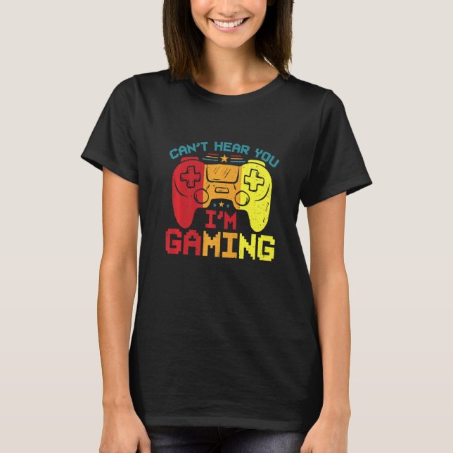 Camiseta Auriculares Retro Gamer Lo siento No Te Escucho So (Anverso)