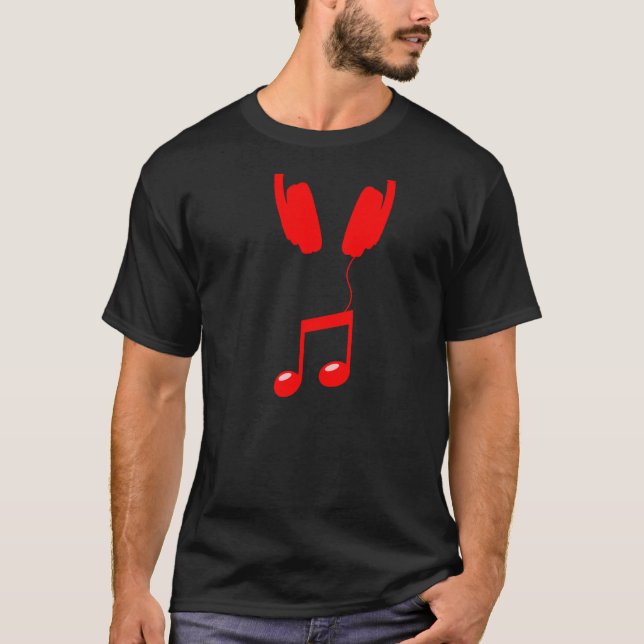 Camiseta auriculares rojos (Anverso)