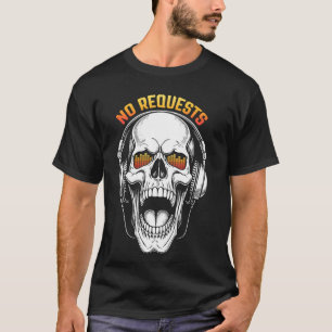 Camiseta Auriculares Skeleton DJ sin solicitudes Equalizer 
