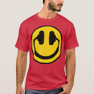 Camiseta Auriculares Sonrientes Face Music me hace feliz