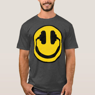 Camiseta Auriculares Sonrientes Face Music me hace feliz
