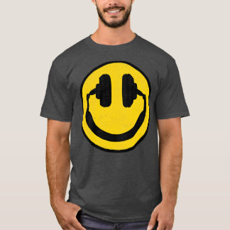 Camiseta Auriculares Sonrientes Face Music me hace feliz