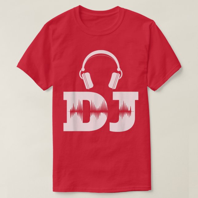 Camiseta Auriculares Techno Music DJ (Diseño del anverso)