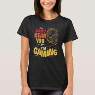 Camiseta Auriculares Vintage Videojuegos No Pueden Oírte Es
