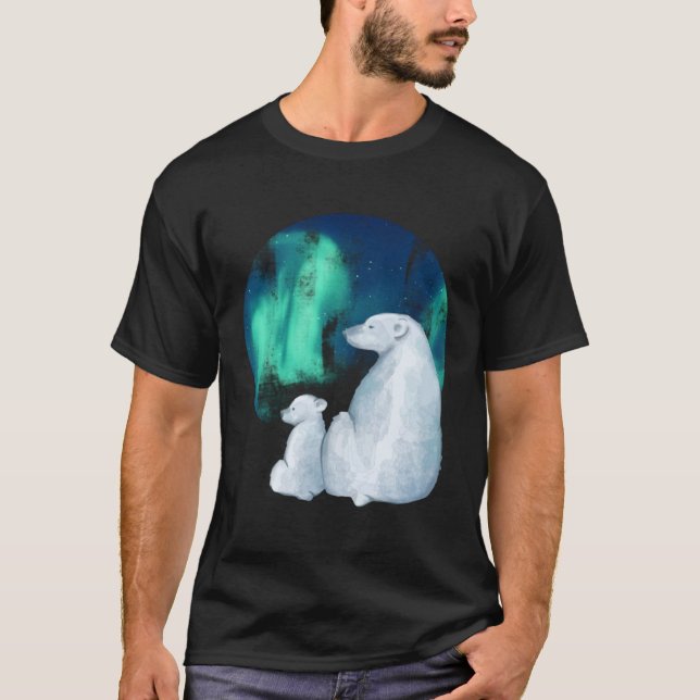 Camiseta Aurora boreal boreal boreal boreal madre polar (Anverso)