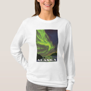 Camiseta Aurora boreal y orcas - Fairbanks, Alaska