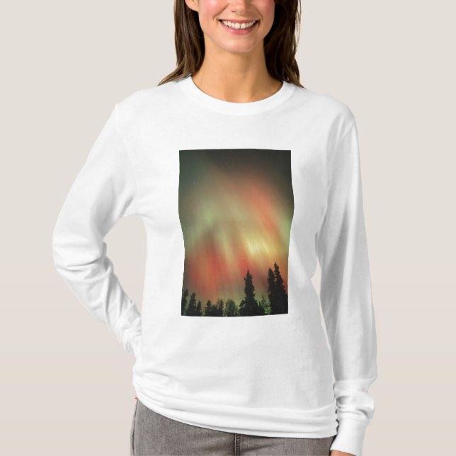 Camiseta Aurora Borealis, auroras boreales, fairbanks (Anverso)