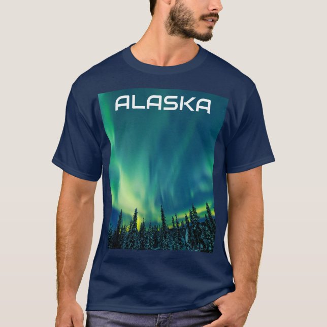 Camiseta Aurora Borealis Luces del Norte Ártico de Noruega (Anverso)