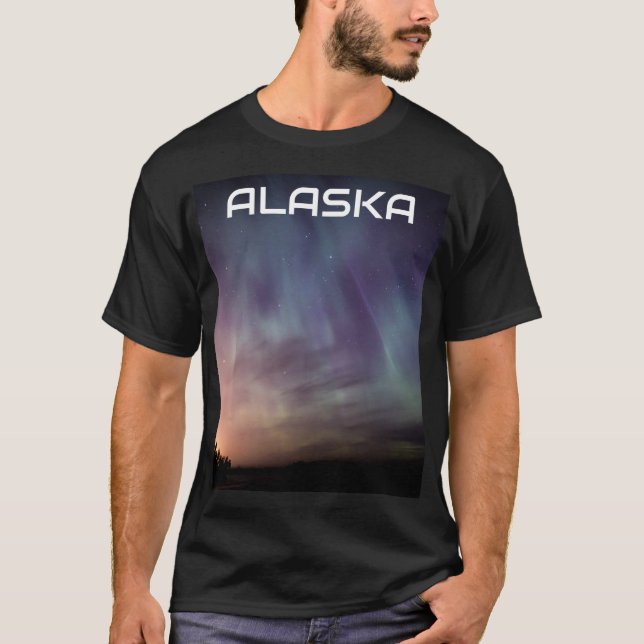 Camiseta Aurora Borealis Luces del Norte Ártico de Noruega (Anverso)