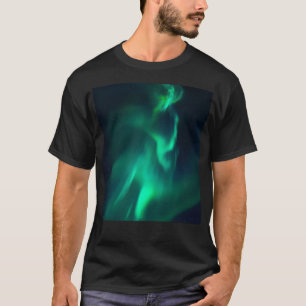 Camiseta Aurora Borealis Nocturna Cielo Verde Al