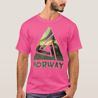 Camiseta Aurora Borealis Noruega Naturaleza Cielo Hice Camp