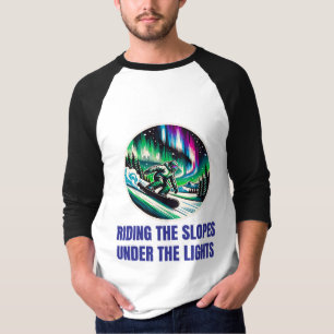 Camiseta Aurora Borealis Snowboard Adventure