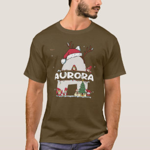 Camiseta Aurora Christmas  w Aurora Name for funny Xmas 