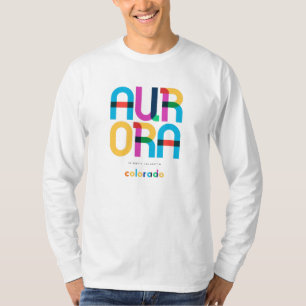 Camiseta Aurora Colorado de mediados de siglo, arte pop,