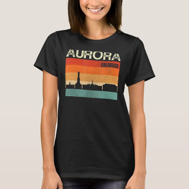 Camiseta Aurora Colorado Town Skyline (Anverso)