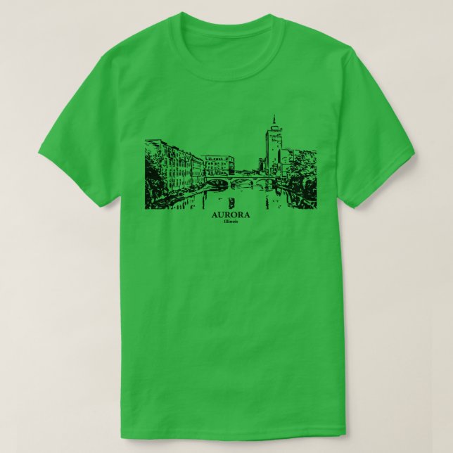 Camiseta Aurora Illinois TShirt 3 (Diseño del anverso)