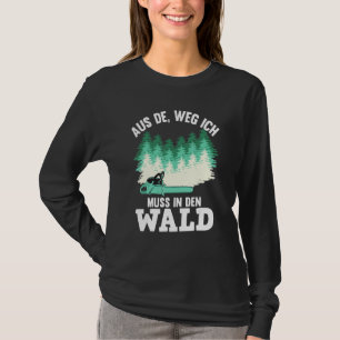 Camiseta Aus Dem Weg Ich Muss En Den Wald Chainsaw Motif