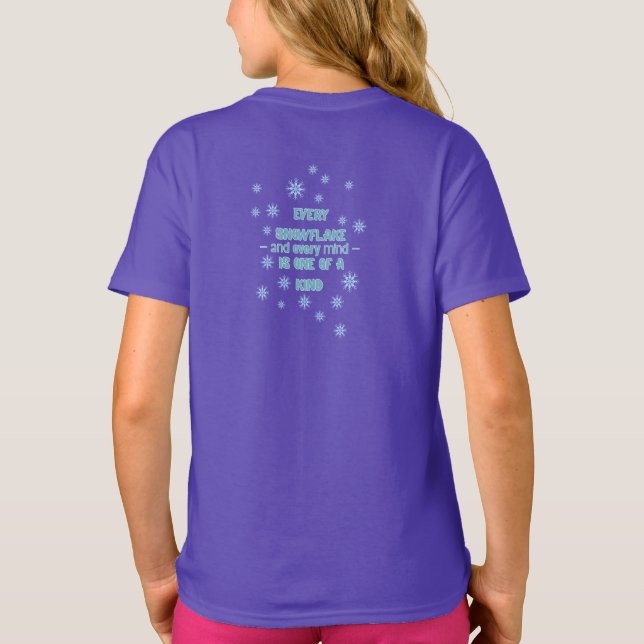 Camiseta Ausome Winter – One of a Kind Snowflake Giraffe  (Reverso)