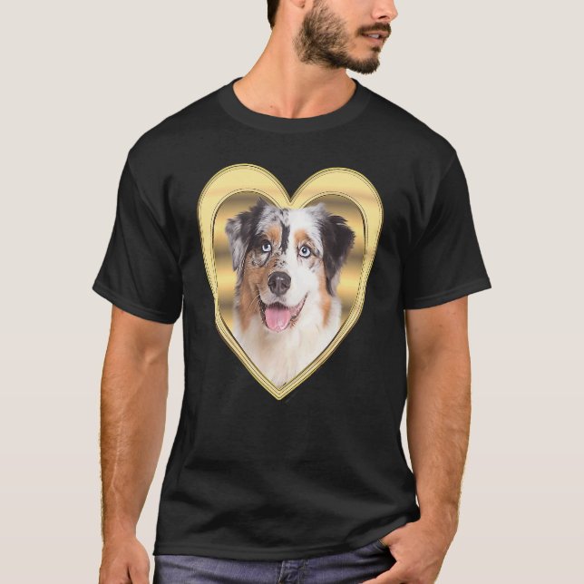 Camiseta Aussi  Australian Shepherd  Dog Heart  Aussi  1 (Anverso)