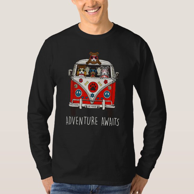 Camiseta Aussie Adventure espera el camper de arte (Anverso)