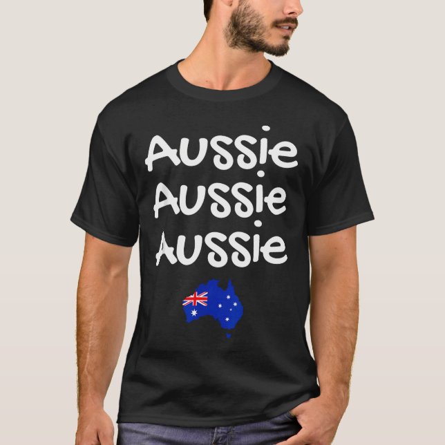 Camiseta Aussie Aussie Aussie (Oi Oi Oi) Australiano (Anverso)