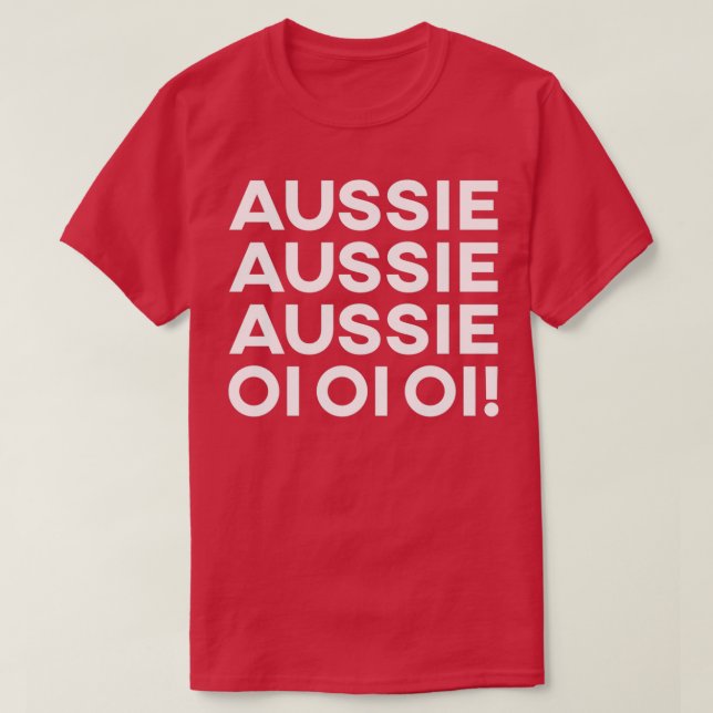 Camiseta Aussie Aussie Oi Oi Oi Oi (Diseño del anverso)