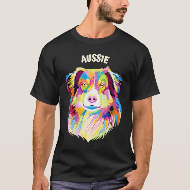 Camiseta Aussie Australian Shepherd  Australian Shepard Hum (Anverso)