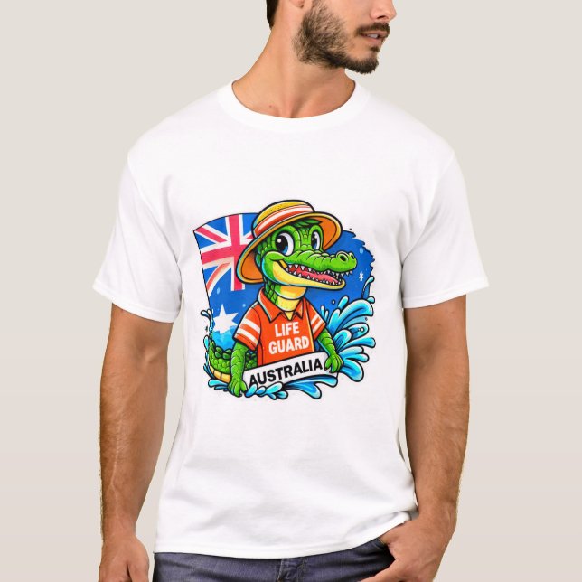 CAMISETA AUSSIE CROCODILE LIFE GUARD (Anverso)